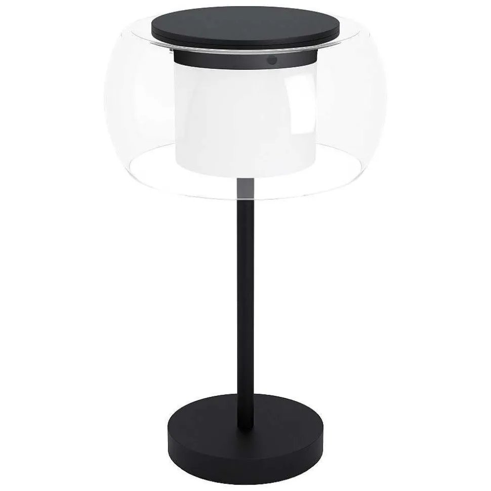 Lampe De Table Eglo Briaglia Led Noir, 1 Lumiere, Changeur De Couleurs