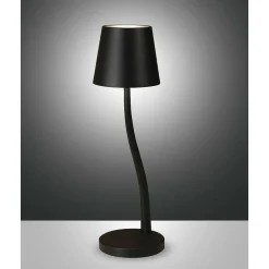 Lampe De Table Fabas-Luce Judy Led Noir, 1 Lumiere
