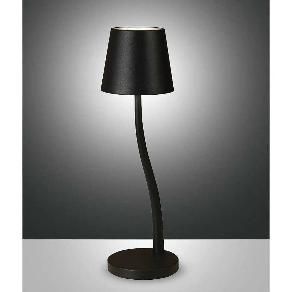 Lampe De Table Fabas-Luce Judy Led Noir, 1 Lumiere