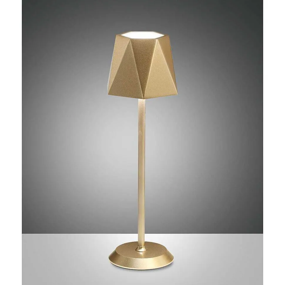 Lampe De Table Fabas-Luce Katy Led Or, 1 Lumiere