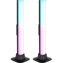 Lampe De Table Globo Polliver Led Noir, 1 Lumiere, Changeur De Couleurs