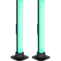 Lampe De Table Globo Polliver Led Noir, 1 Lumiere, Changeur De Couleurs