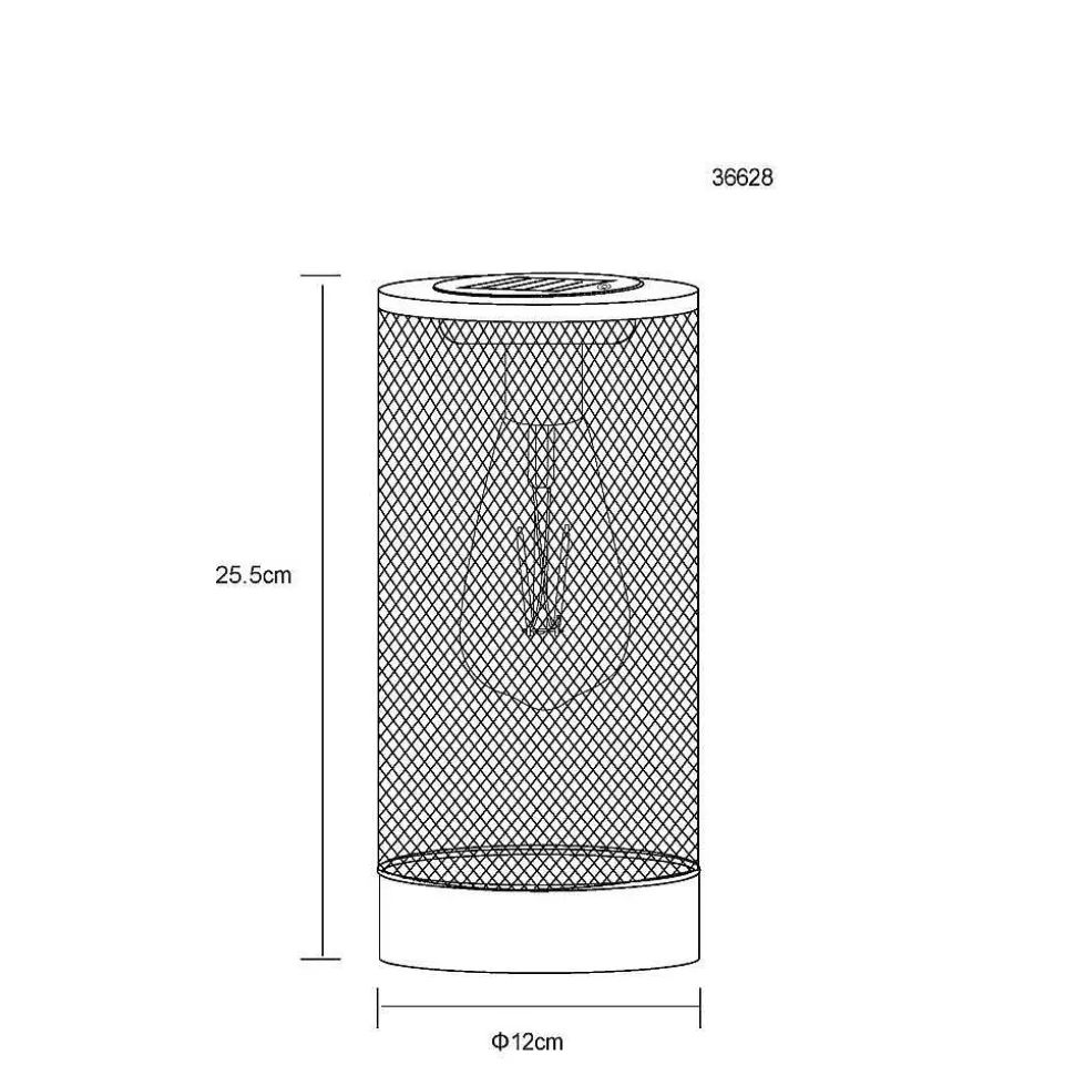 Lampe De Table Globo Solar Led Ecru, Noir, 1 Lumiere
