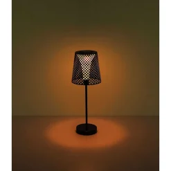 Lampe De Table Globo Solar Led Noir, 1 Lumiere