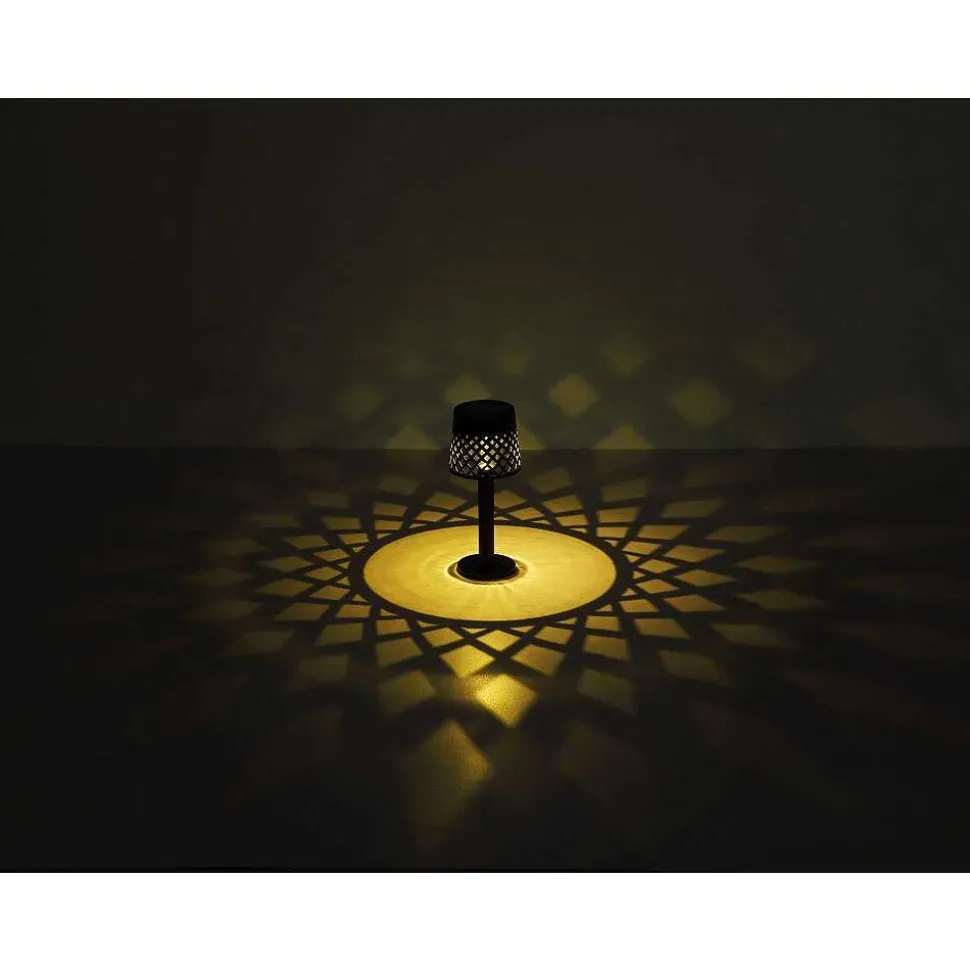 Lampe De Table Globo Solar Led Noir, Transparent, 1 Lumiere