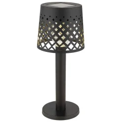 Lampe De Table Globo Solar Led Noir, Transparent, 1 Lumiere