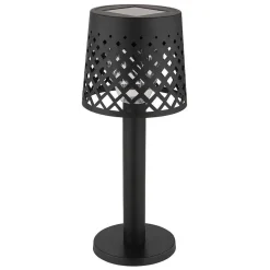 Lampe De Table Globo Solar Led Noir, Transparent, 1 Lumiere