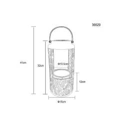 Lampe De Table Globo Solar Led Noir, 1 Lumiere