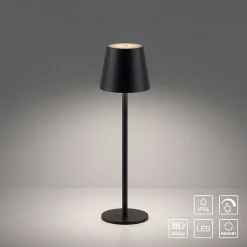 Lampe De Table Leuchten-Direkt Euria Led Noir, 1 Lumiere