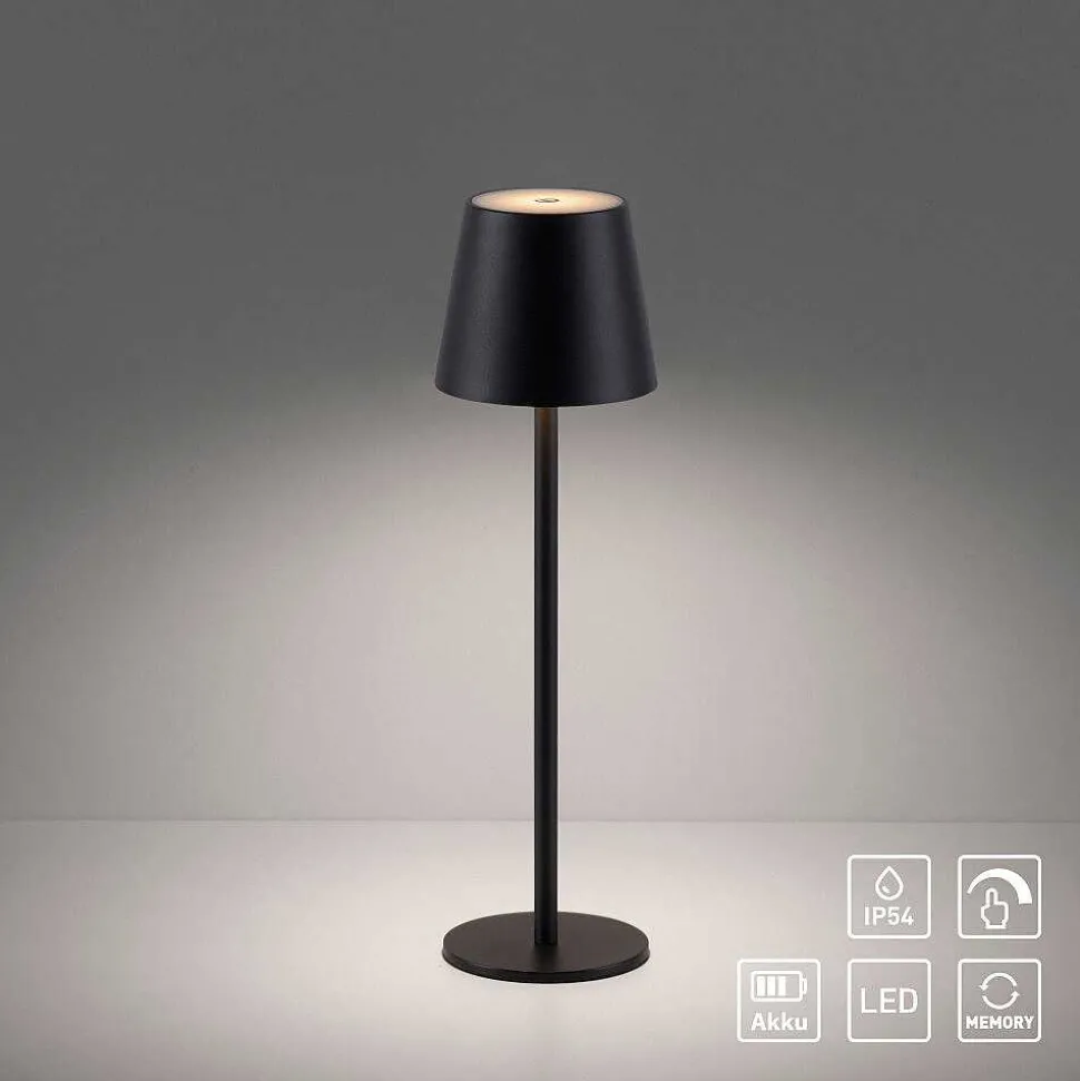 Lampe De Table Leuchten-Direkt Euria Led Noir, 1 Lumiere