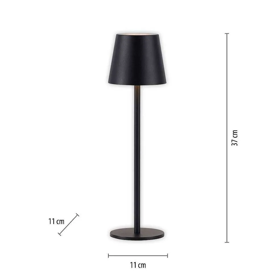 Lampe De Table Leuchten-Direkt Euria Led Noir, 1 Lumiere