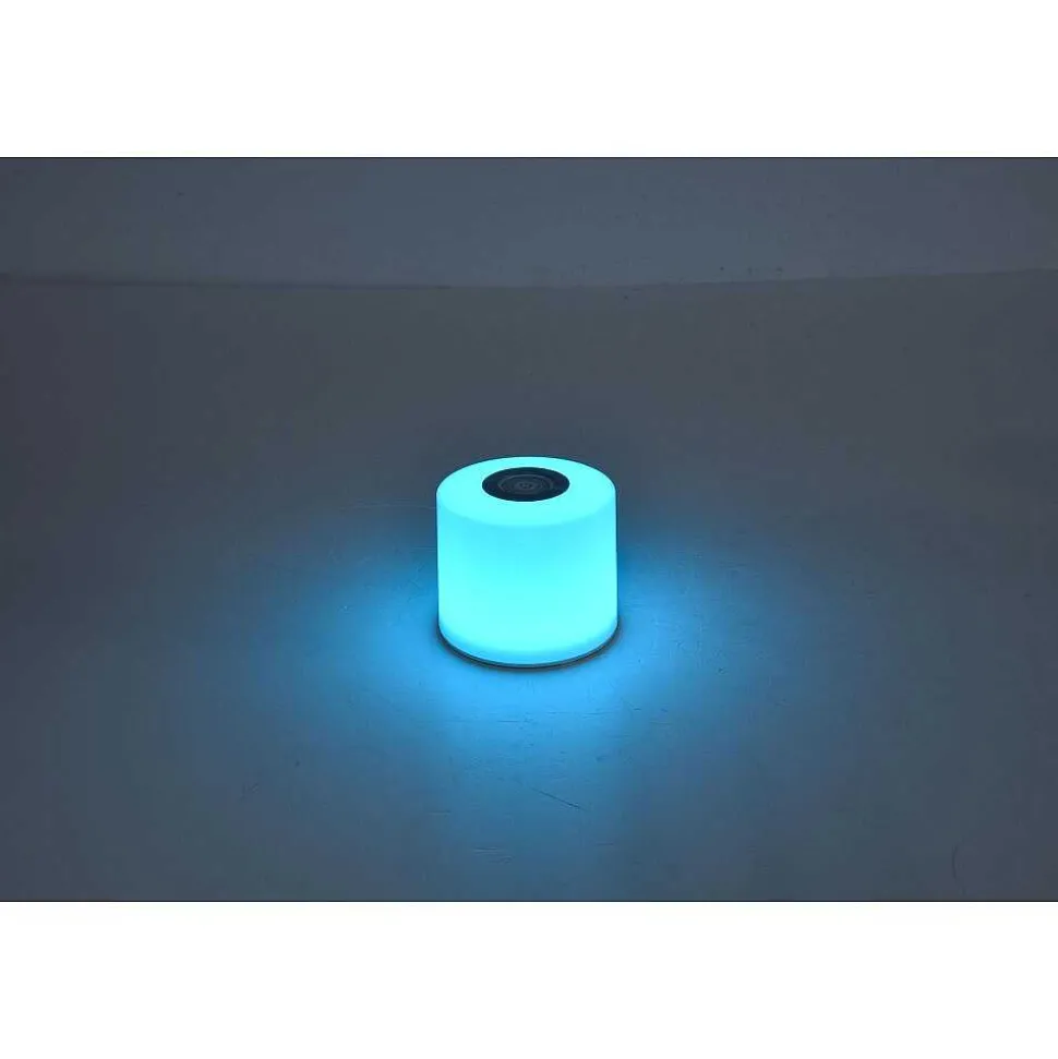 Lampe De Table Lutec Noma Led Blanc, 1 Lumiere, Changeur De Couleurs