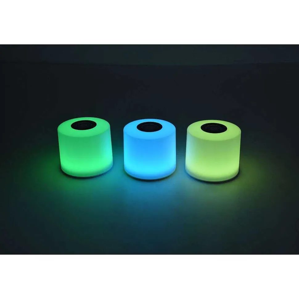 Lampe De Table Lutec Noma Led Blanc, 1 Lumiere, Changeur De Couleurs