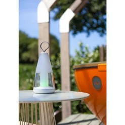 Lampe De Table Lutec Pepper Led Blanc, 1 Lumiere, Changeur De Couleurs