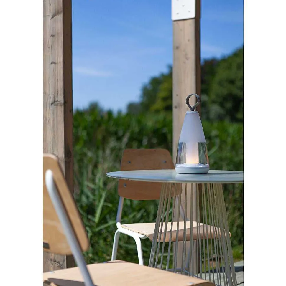 Lampe De Table Lutec Pepper Led Blanc, 1 Lumiere, Changeur De Couleurs