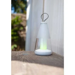 Lampe De Table Lutec Pepper Led Blanc, 1 Lumiere, Changeur De Couleurs