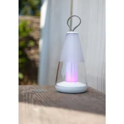 Lampe De Table Lutec Pepper Led Blanc, 1 Lumiere, Changeur De Couleurs