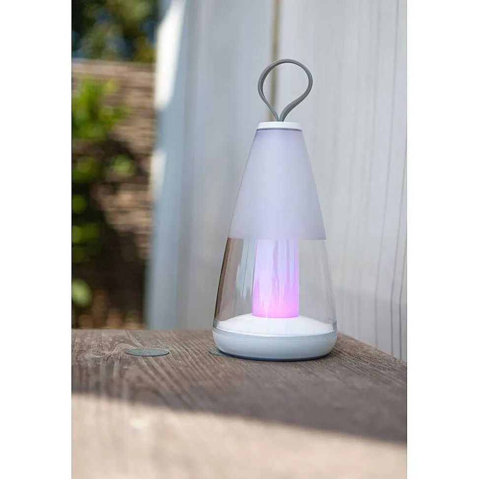 Lampe De Table Lutec Pepper Led Blanc, 1 Lumiere, Changeur De Couleurs