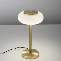 Lampe De Table Paul Neuhaus Q-Etienne Led Laiton, 1 Lumiere, Telecommandes