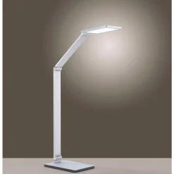 Lampe De Table Paul Neuhaus Q-Hannes Led Argente, 1 Lumiere, Telecommandes