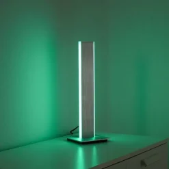 Lampe De Table Paul-Neuhaus Q-Adriana Led Aluminium, 2 Lumieres, Telecommandes