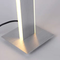Lampe De Table Paul-Neuhaus Q-Adriana Led Aluminium, 2 Lumieres, Telecommandes