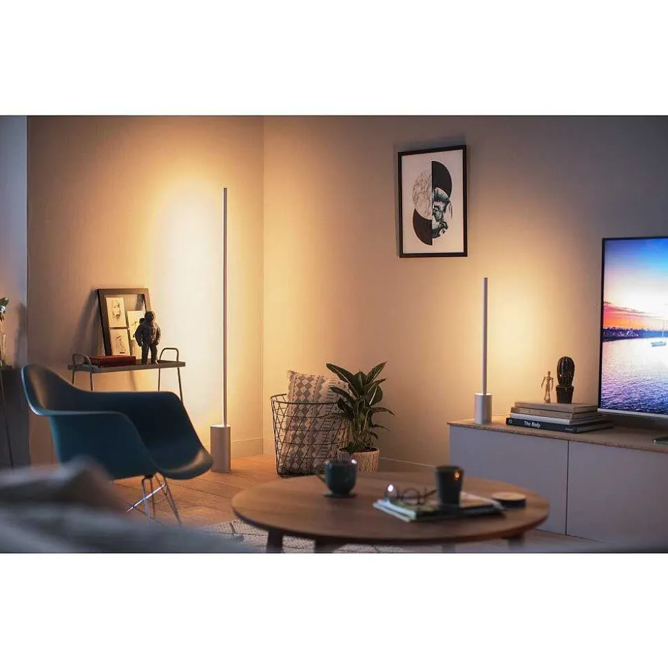 Lampe De Table Philips Hue Gradient Signe Led Blanc, 1 Lumiere, Changeur De Couleurs