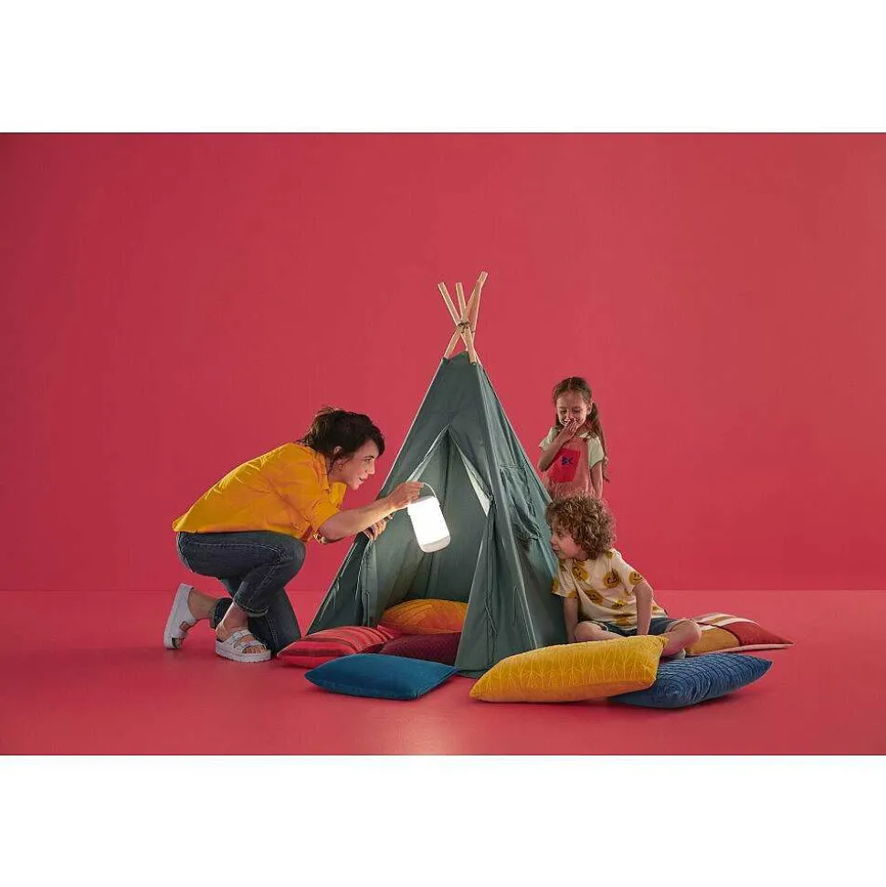 Lampe De Table Philips Wiz Portable Led Blanc, 1 Lumiere, Changeur De Couleurs