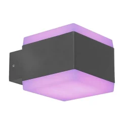 Lampe D'Exterieur Globo Slice Led Anthracite, 1 Lumiere, Changeur De Couleurs