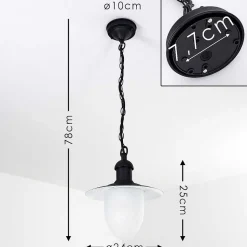 Lampe D'Exterieur Surnu Noir, 1 Lumiere