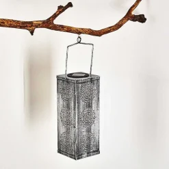 Lampe Solaire Ajman Led Cuivre, Argente, 1 Lumiere