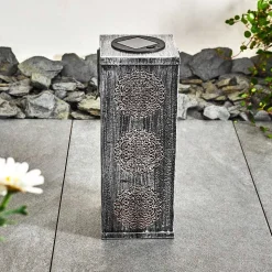 Lampe Solaire Ajman Led Cuivre, Argente, 1 Lumiere