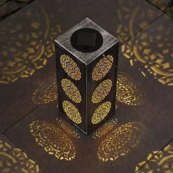 Lampe Solaire Ajman Led Cuivre, Argente, 1 Lumiere