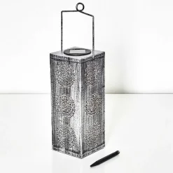 Lampe Solaire Ajman Led Cuivre, Argente, 1 Lumiere