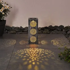 Lampe Solaire Ajman Led Cuivre, Argente, 1 Lumiere