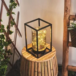 Lampe Solaire Aracaju Led Noir, 40 Lumieres