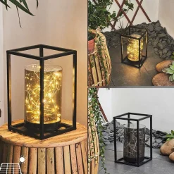 Lampe Solaire Aracaju Led Noir, 40 Lumieres