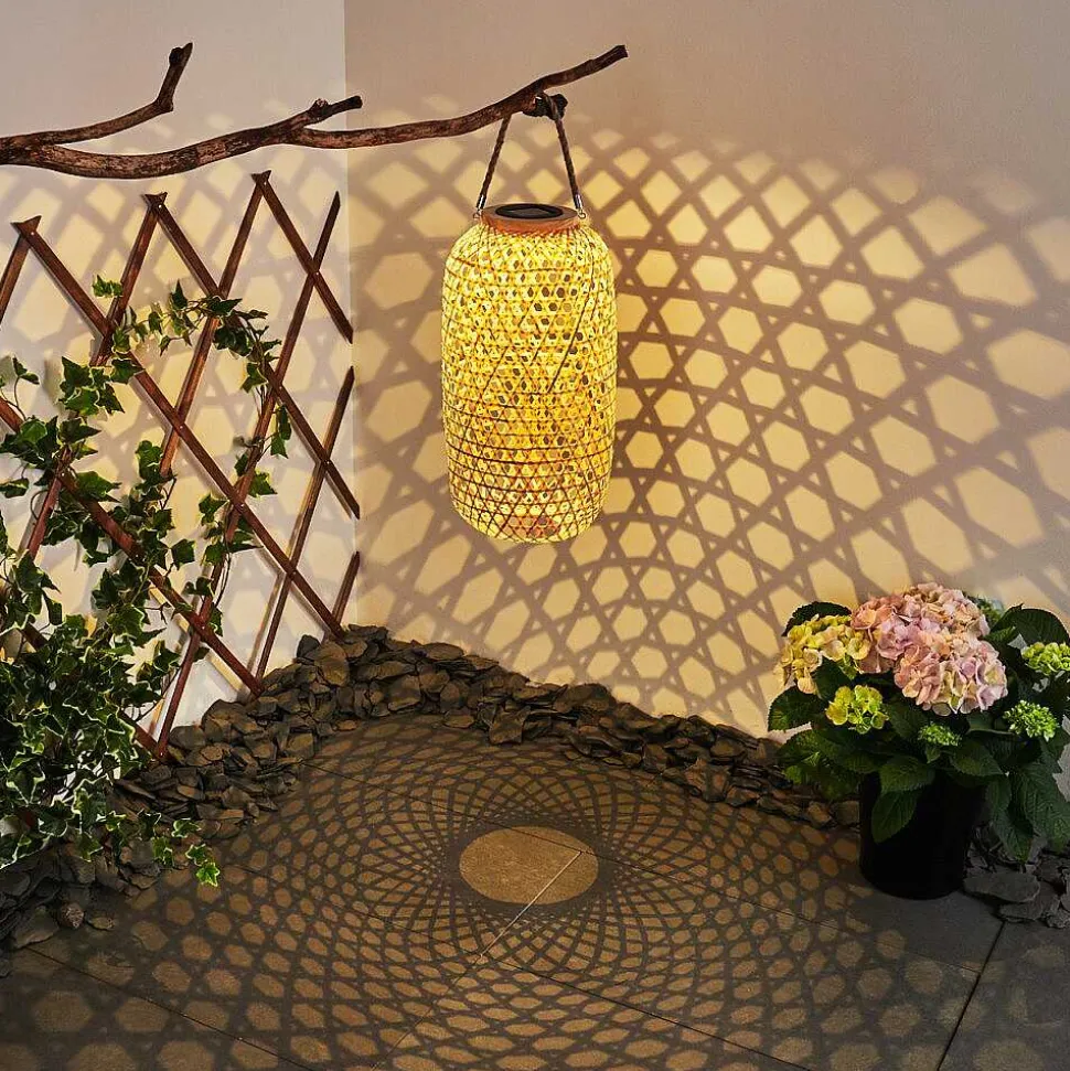 Lampe Solaire Conneaut Led Brun, Bois Clair, 1 Lumiere