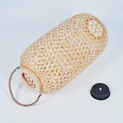 Lampe Solaire Conneaut Led Brun, Bois Clair, 1 Lumiere