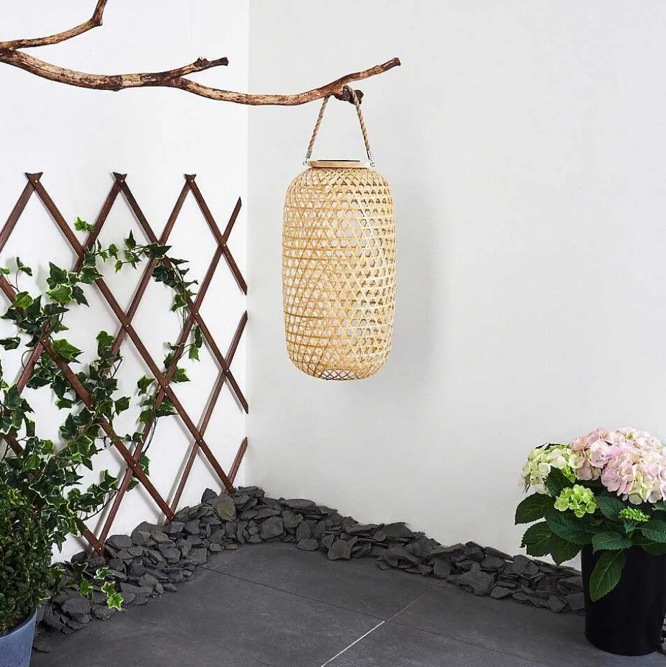 Lampe Solaire Conneaut Led Brun, Bois Clair, 1 Lumiere