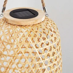 Lampe Solaire Conneaut Led Brun, Bois Clair, 1 Lumiere