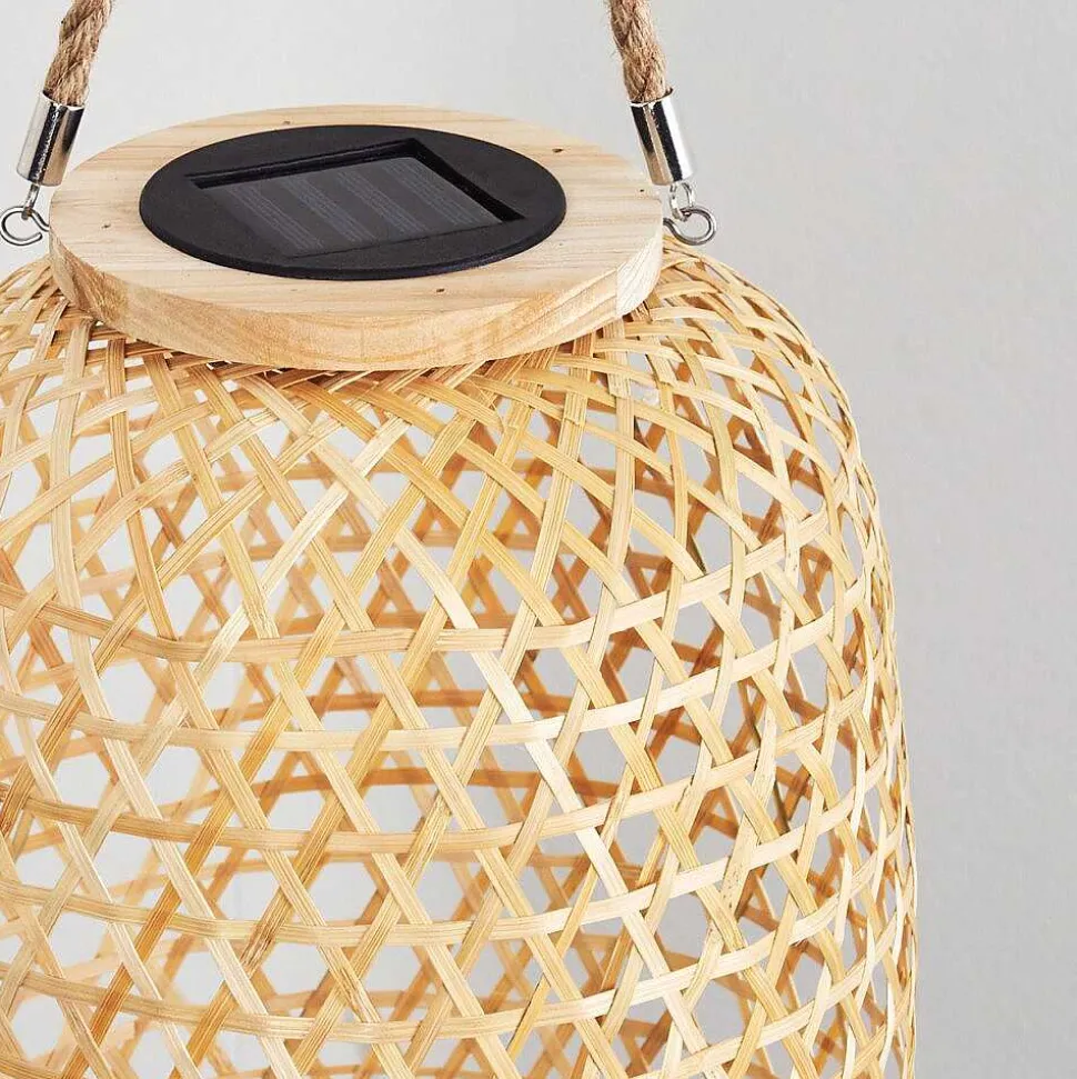 Lampe Solaire Conneaut Led Brun, Bois Clair, 1 Lumiere