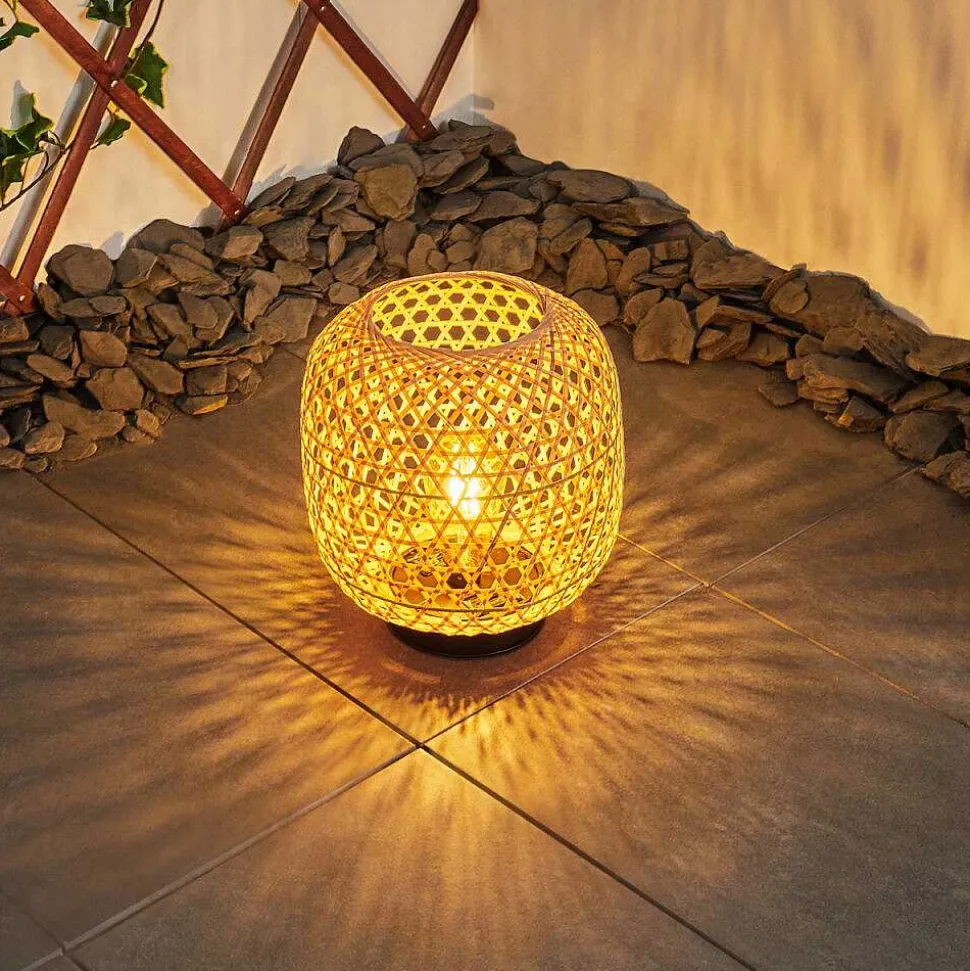 Lampe Solaire Conneaut Led Bois Clair, Noir, 1 Lumiere