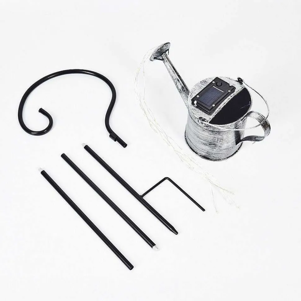 Lampe Solaire Dalen Led Noir, Argente, 28 Lumieres