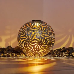 Lampe Solaire Gilbert Led Argent Oxyde, Or, 1 Lumiere