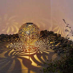 Lampe Solaire Gilbert Led Argent Oxyde, Or, 1 Lumiere