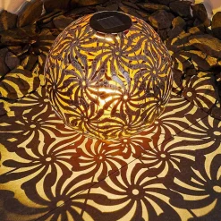 Lampe Solaire Gilbert Led Argent Oxyde, Or, 1 Lumiere