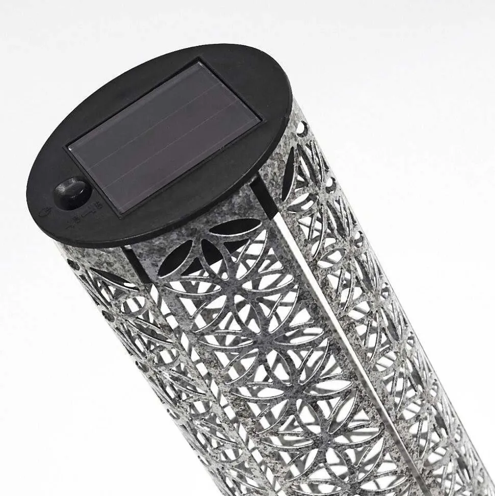 Lampe Solaire Hankinson Led Gris, Noir, Argente, 1 Lumiere