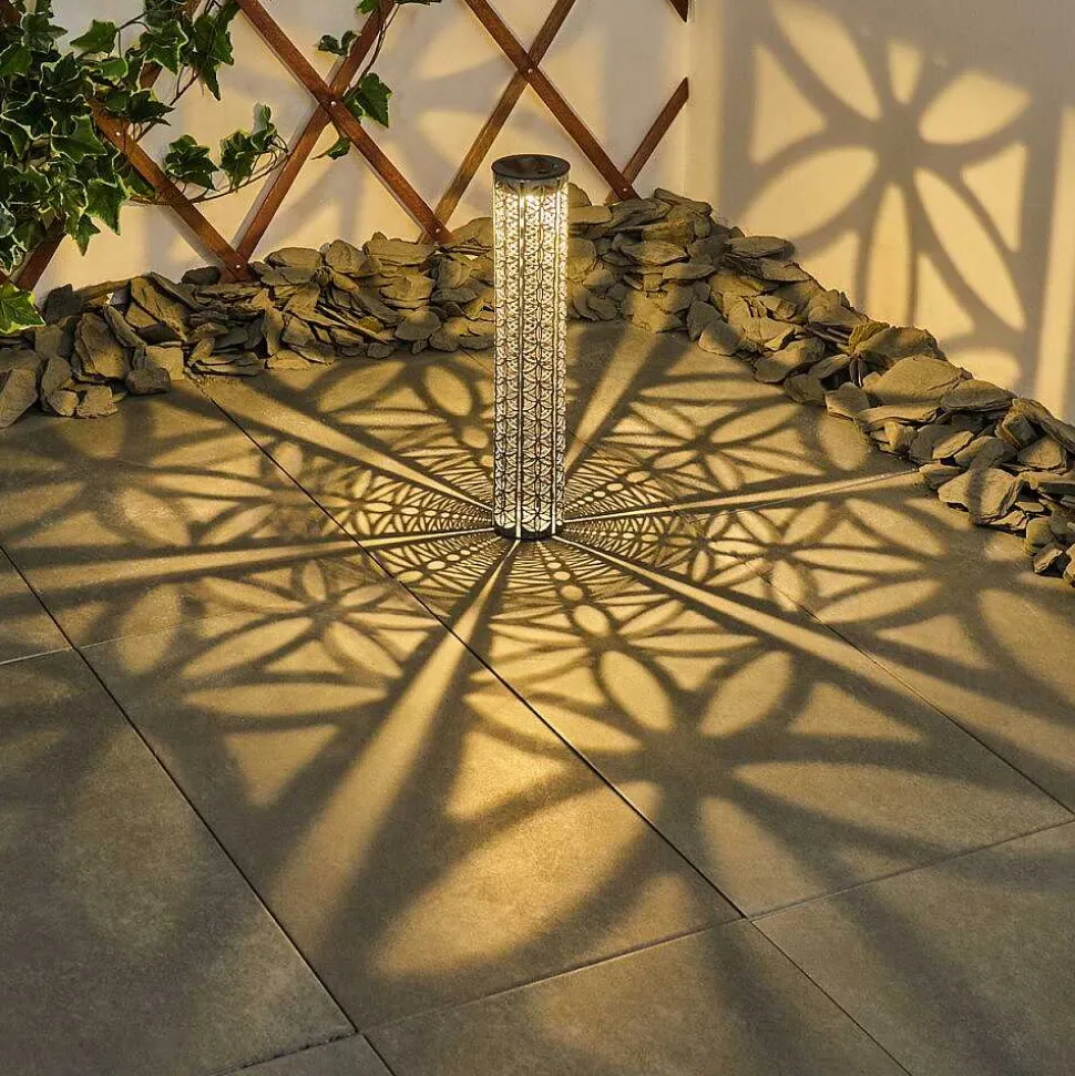 Lampe Solaire Hankinson Led Gris, Noir, Argente, 1 Lumiere