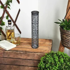 Lampe Solaire Hankinson Led Noir, Argente, 1 Lumiere